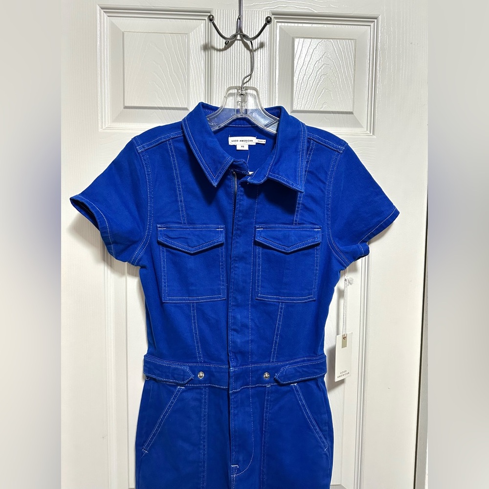 Good American denim jumpsuit!